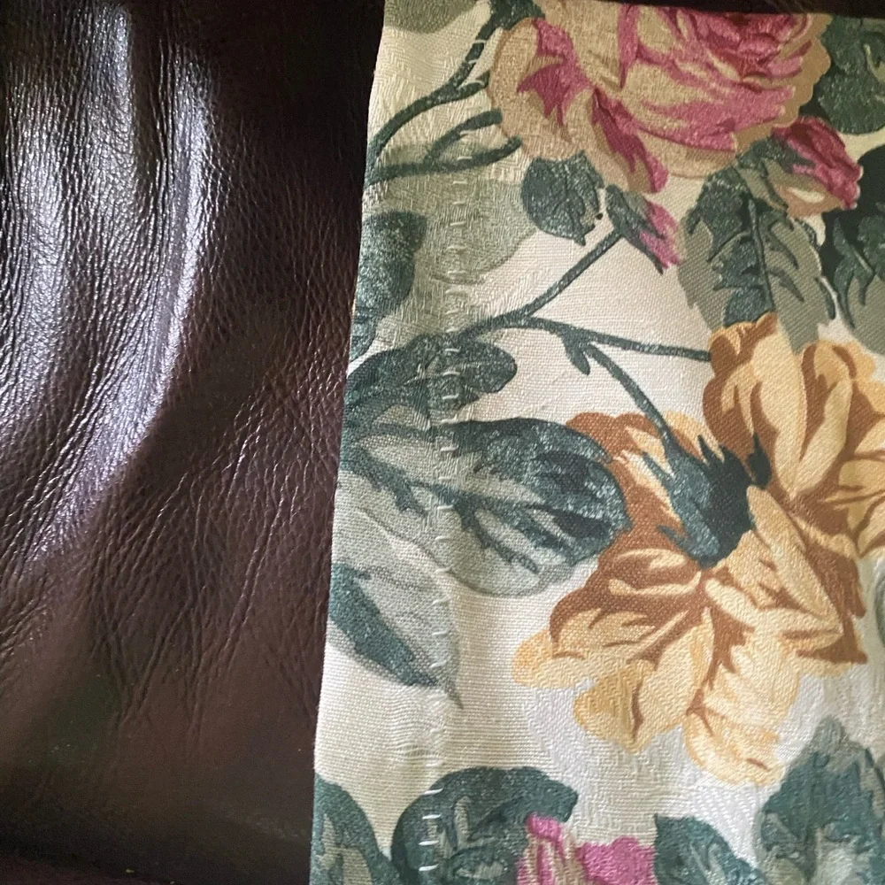 VTG Cannon English Country Floral USA Valance Rod Pocket Window Treatment 87x15